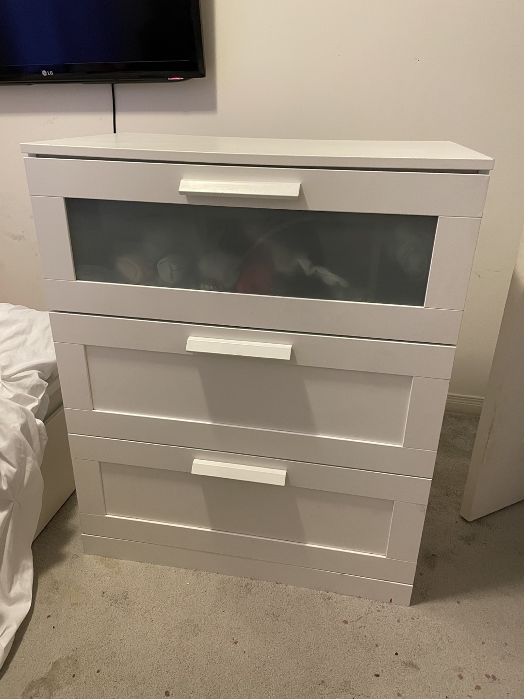 IKEA 3-Drawer Chest White