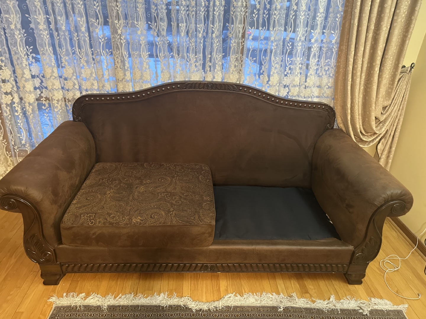 Brown sofa #freecycle - photo 4