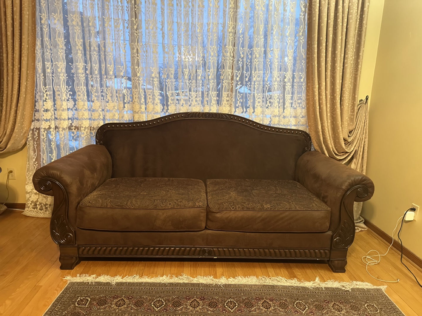 Brown sofa #freecycle - photo 3