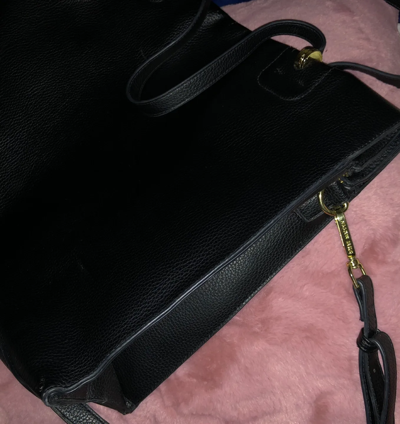 Steve Madden Black Leather Bag/Purse 🧡 image indicator(4)