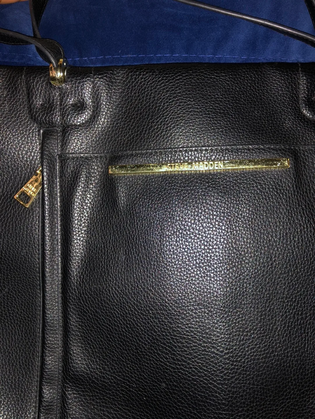 Steve Madden Black Leather Bag/Purse 🧡 image indicator(2)