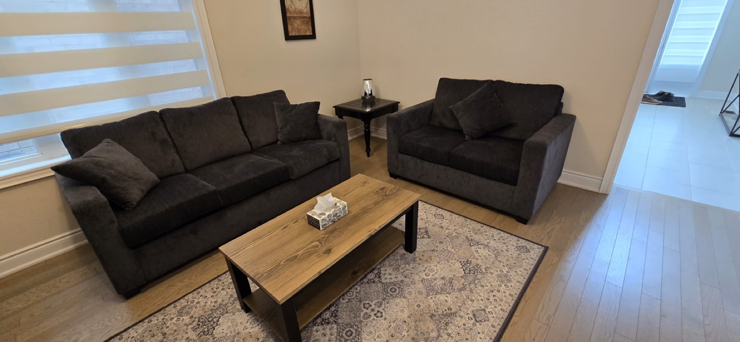 Dark Grey Sofa and Loveseat Set