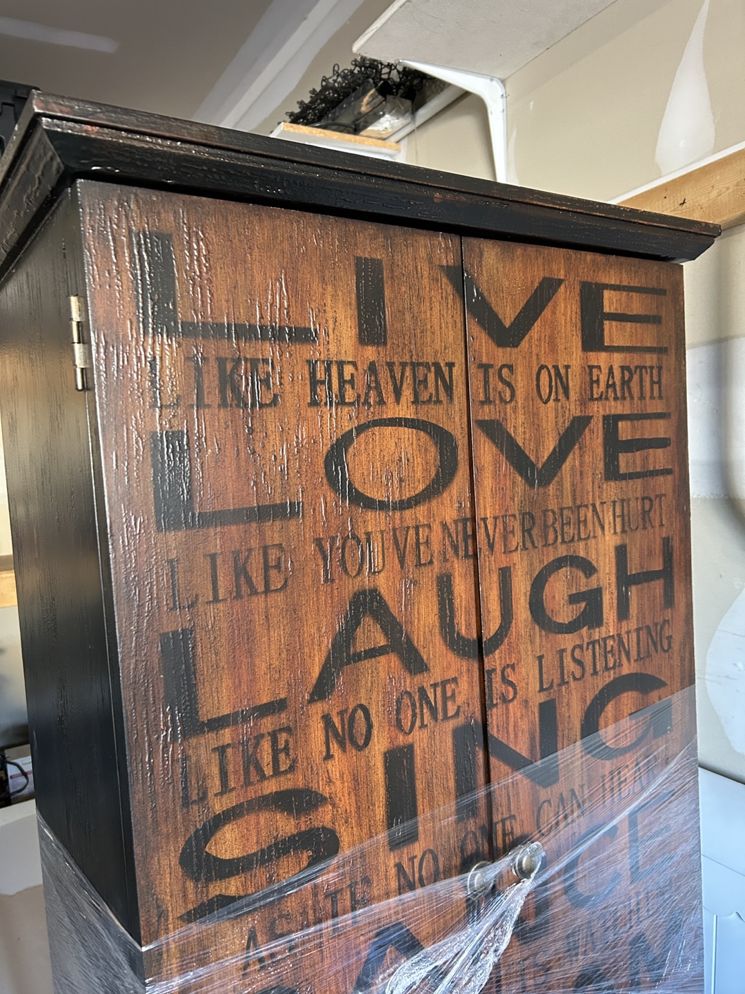Tall Wooden wine Cabinet - photo 3