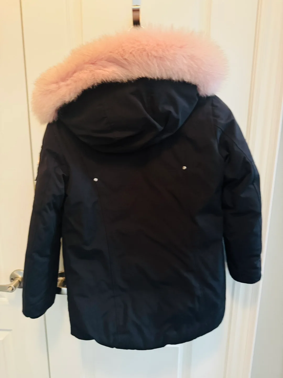 Moose Knuckles Kids' Unisex Jacket with Pink Fur Size Small image indicator(3)
