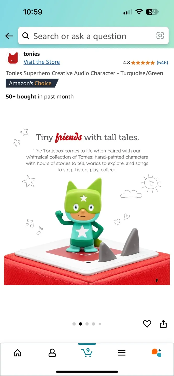 Tonies Superhero Creative Audio Character - Turquoise/Green image indicator(2)