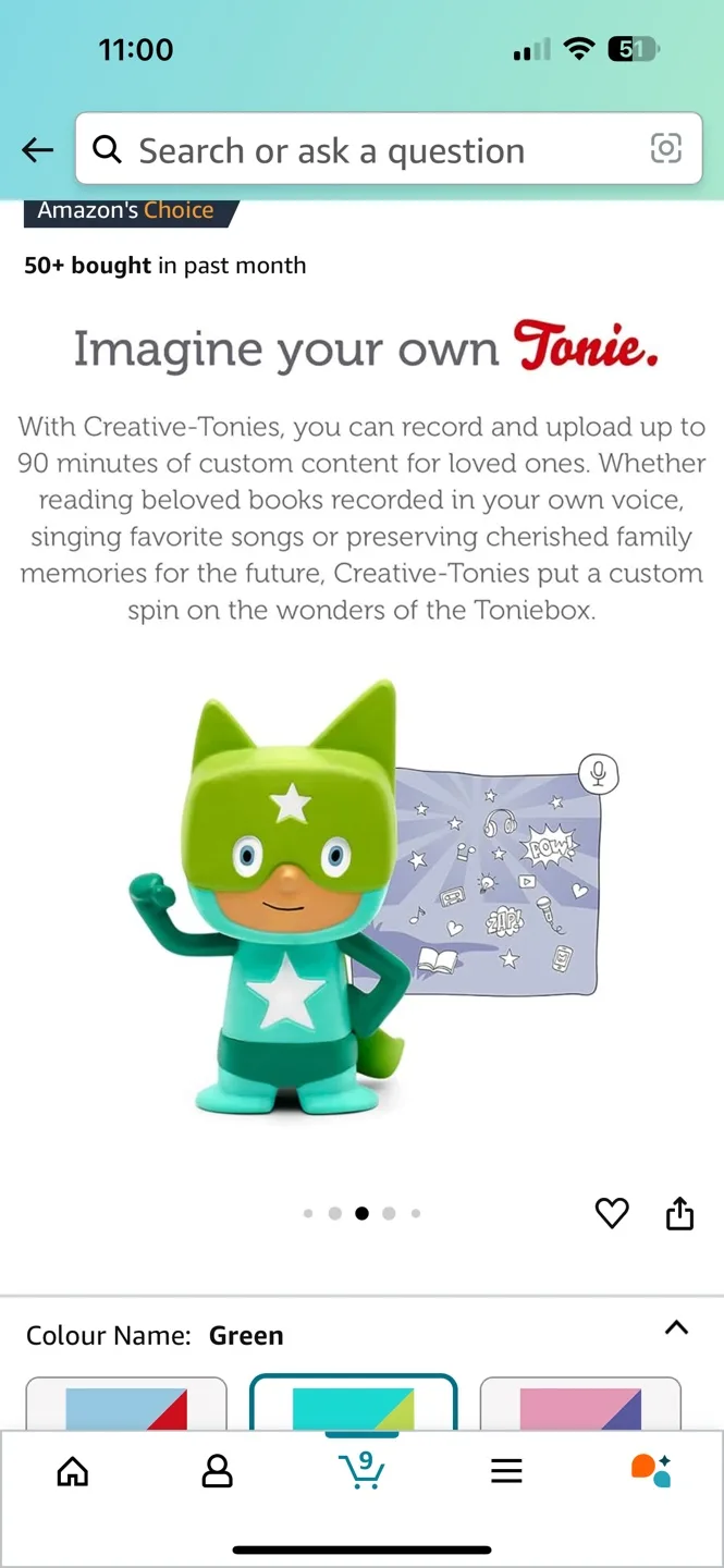 Tonies Superhero Creative Audio Character - Turquoise/Green image indicator(3)