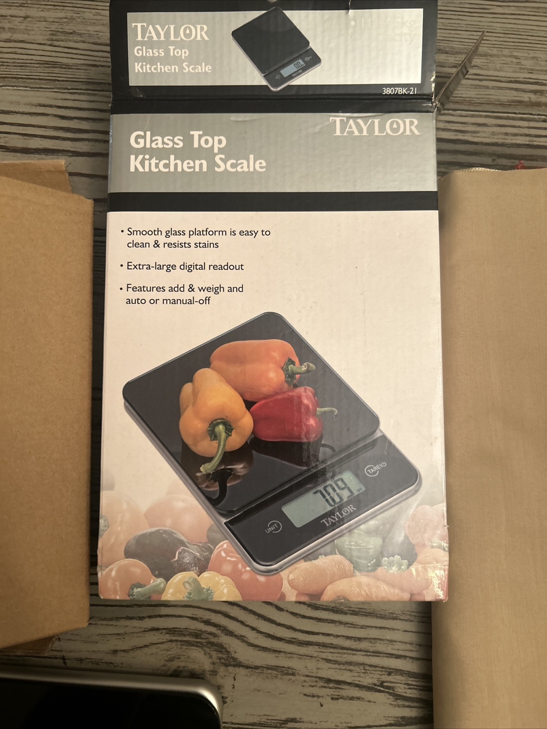 Taylor Digital 11lb Glass Top Food Scale-Black