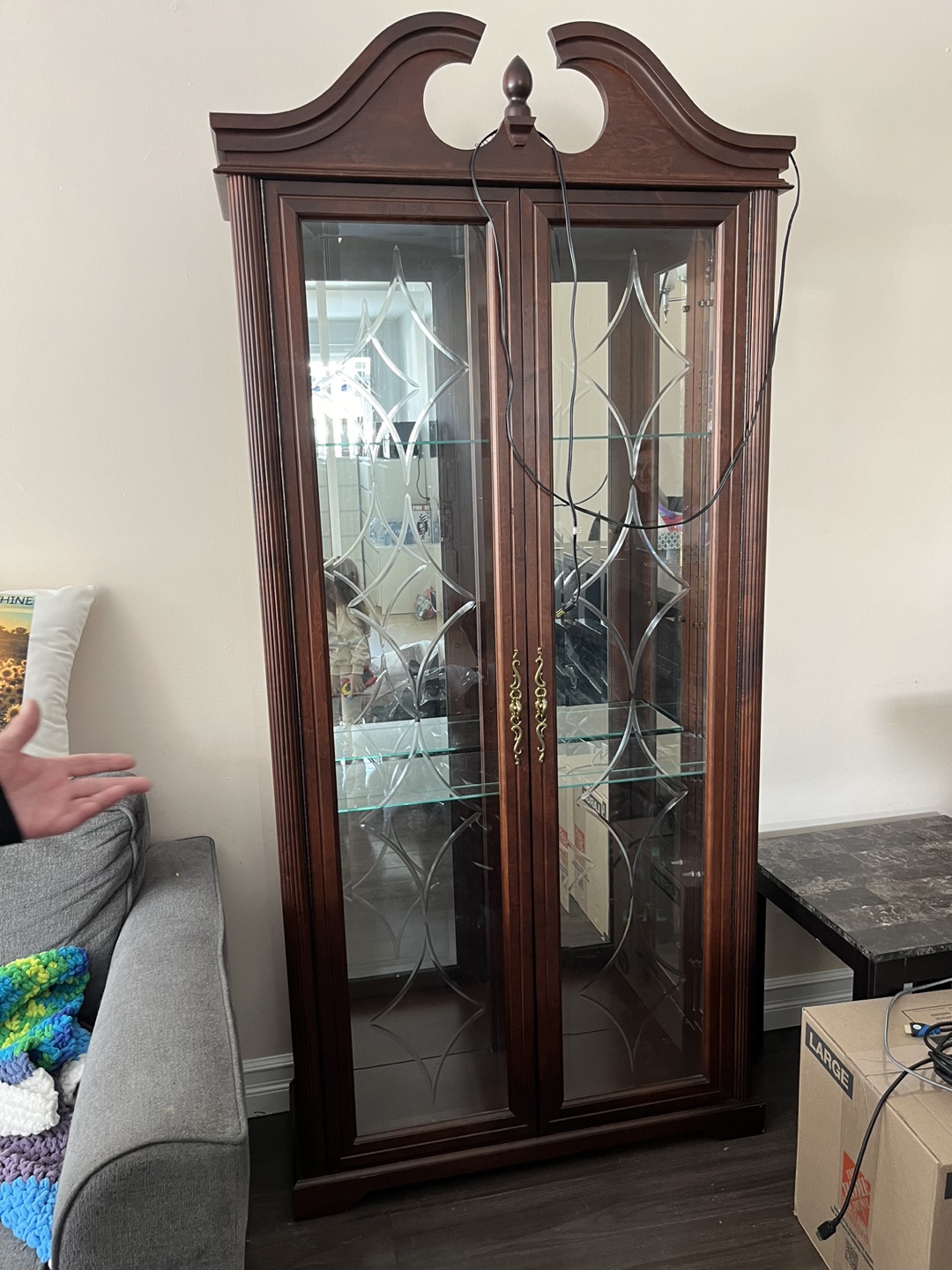 Beautiful Wooden Curio Cabinet - photo 3