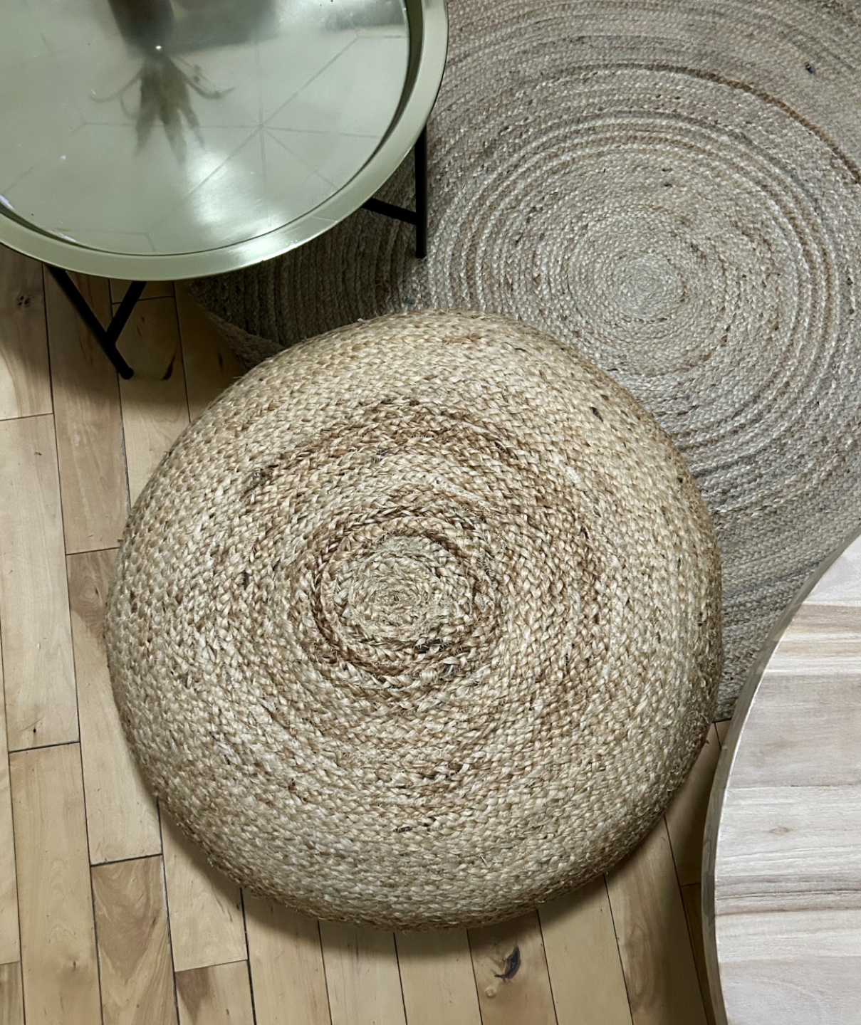 Round Boho Jute Pouf - photo 3