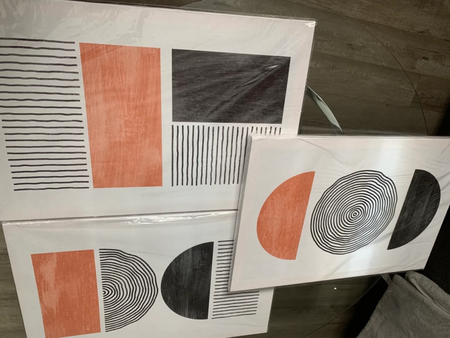 Set of 3 Abstract Geometric Wall Art Prints image indicator(2)