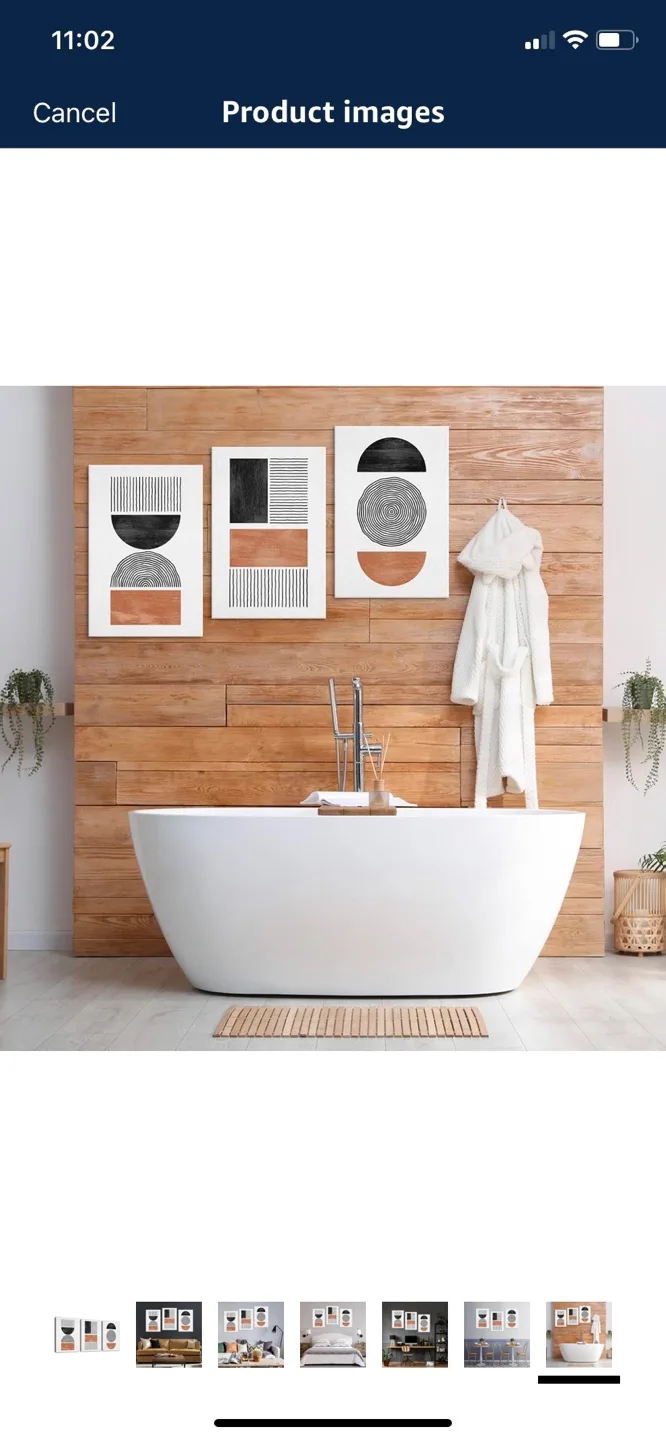 Set of 3 Abstract Geometric Wall Art Prints image indicator(3)