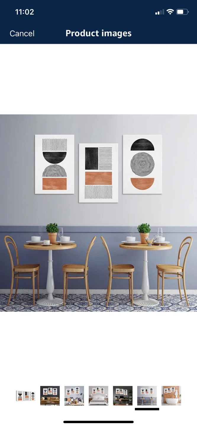 Set of 3 Abstract Geometric Wall Art Prints image indicator(4)
