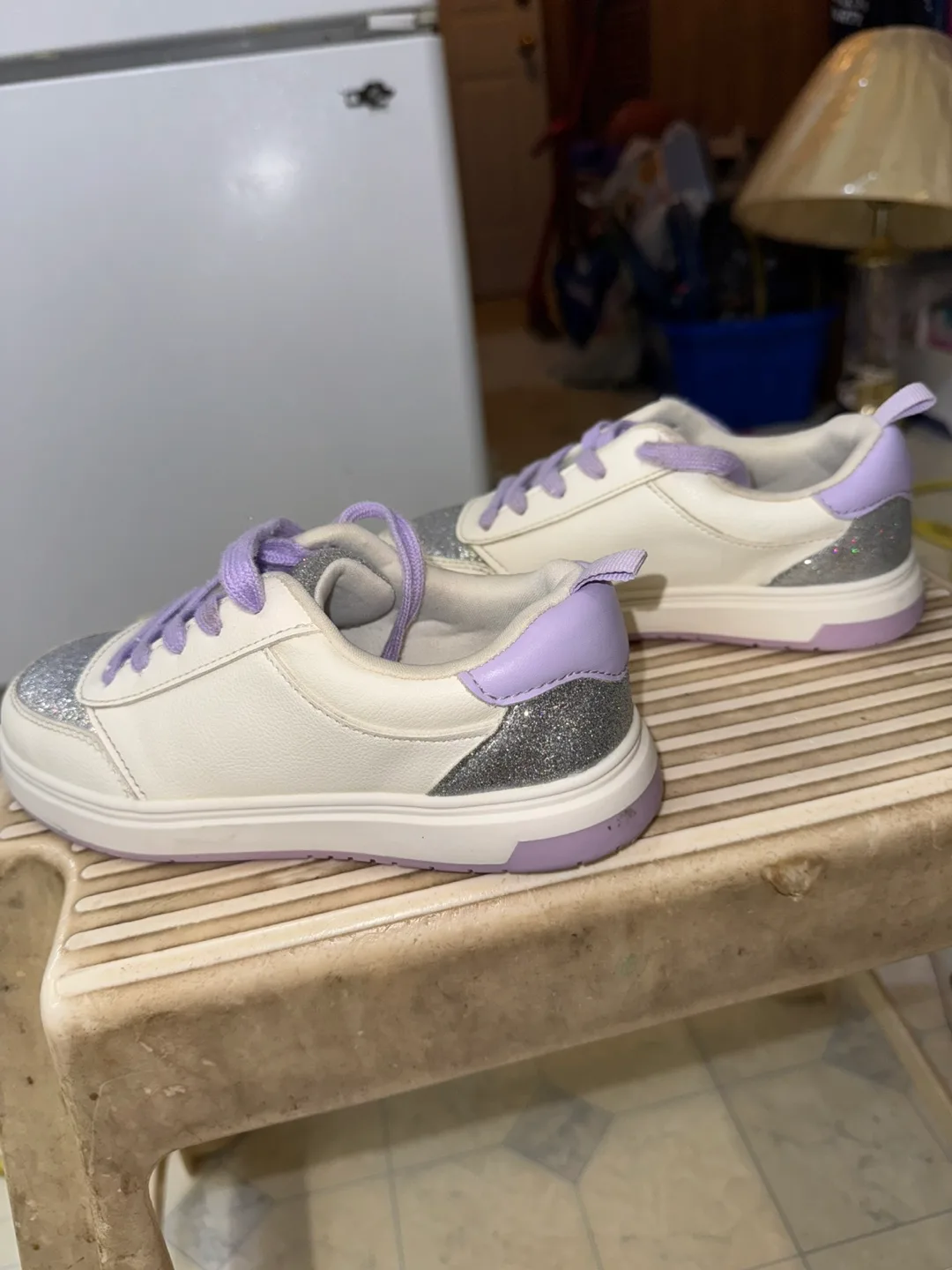 Girls' Glitter Sneakers from Old Navy Size 1 & Size 2 image indicator(3)