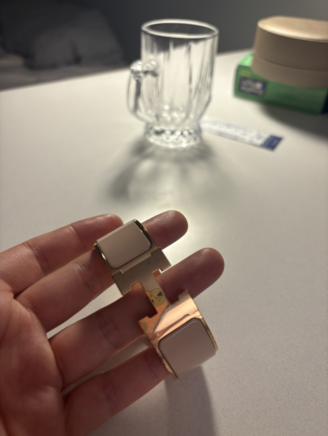 Hermes Clic H Bracelet - Rose Gold & Blush Pink - photo 4
