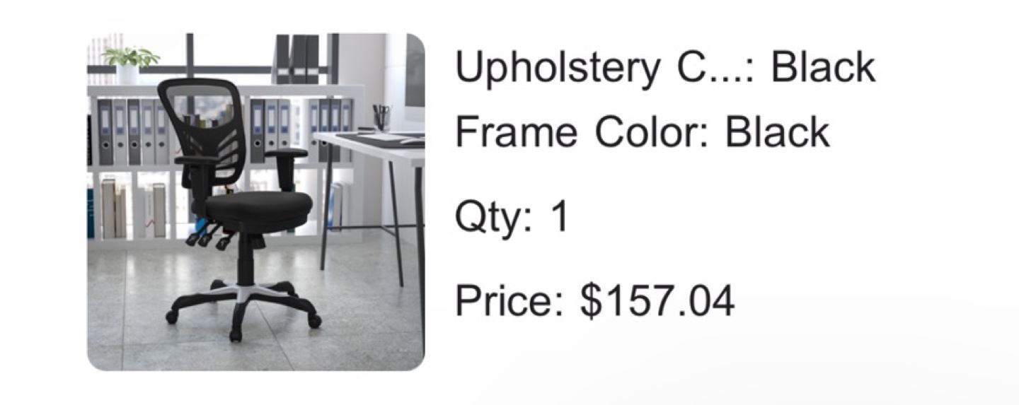 Black Mesh Office Chair with Adjustable Arms - photo 2