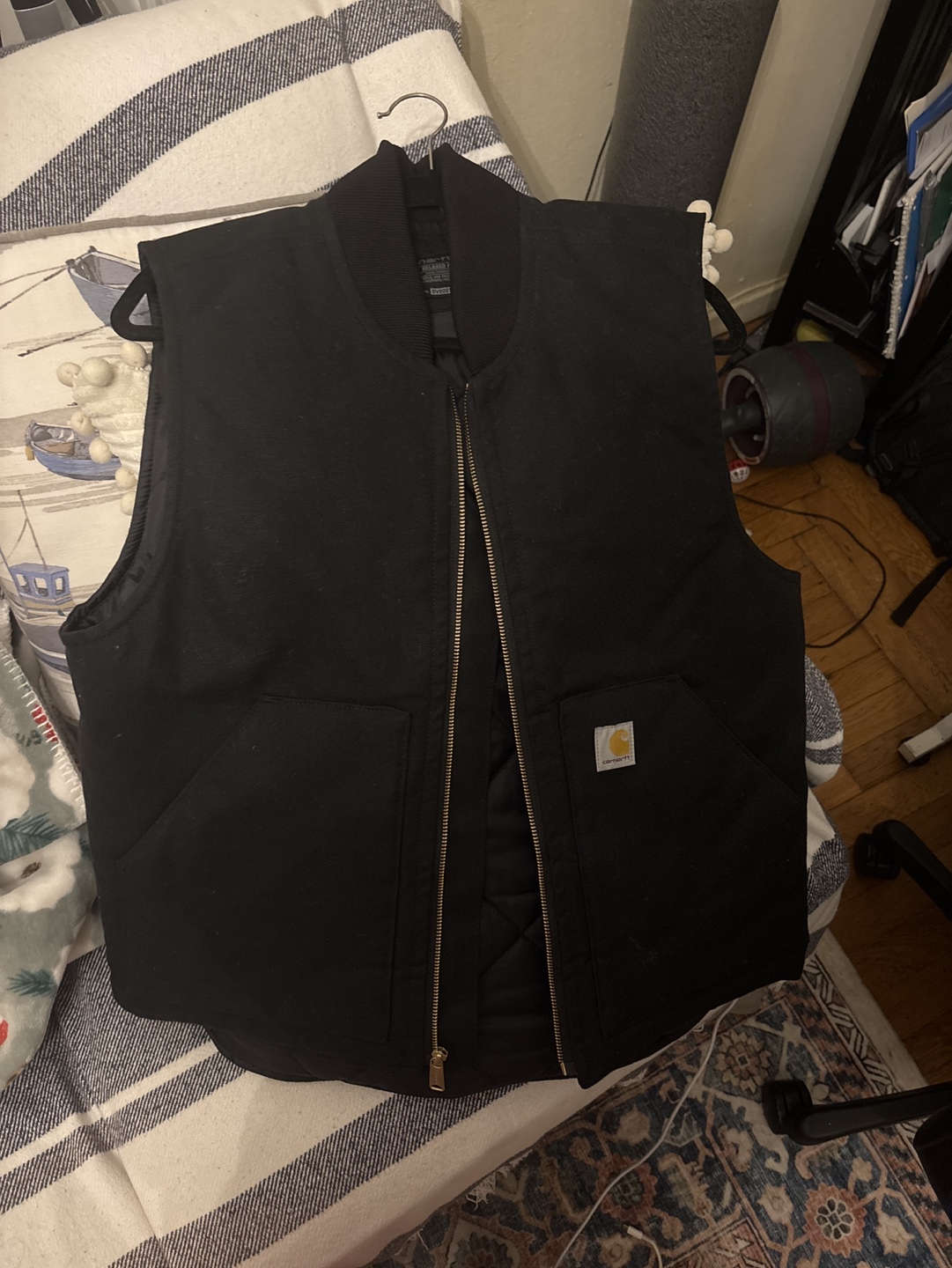 Carhartt Men's Size Medium Black Relaxed Fit Quilted Vest