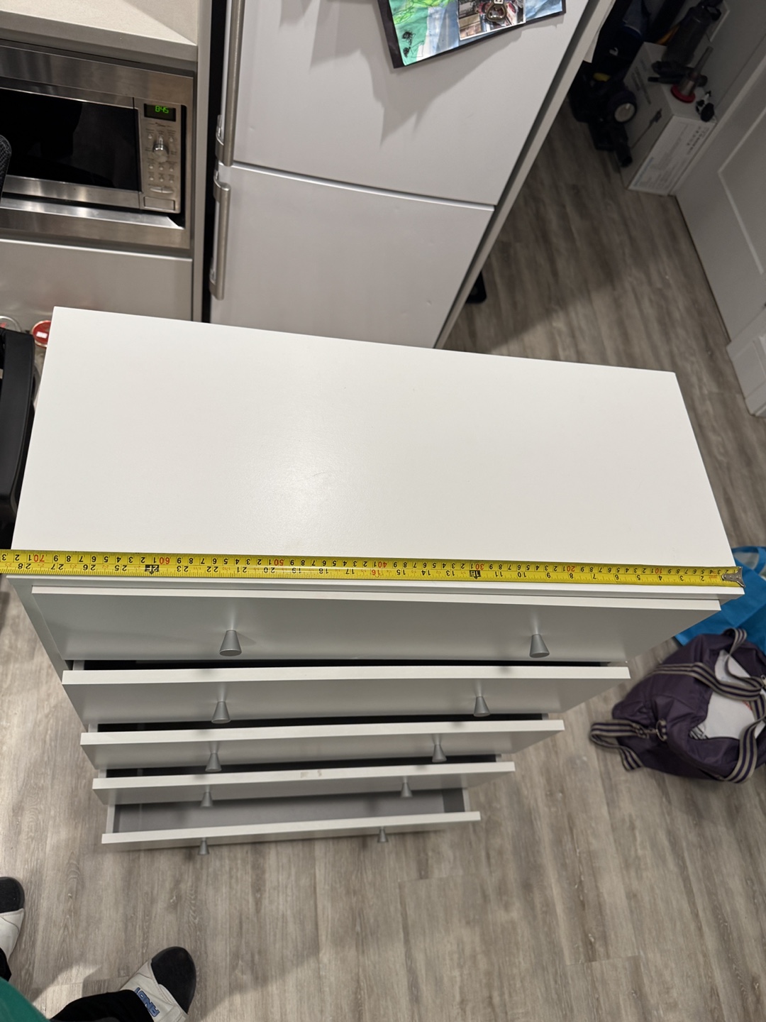 White 5-Drawer Chest of Drawers - photo 4