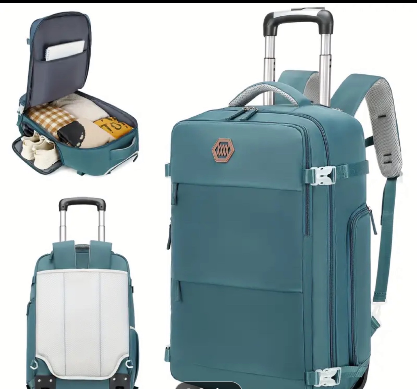 Rolling Carryon Bag - Teal - photo 4