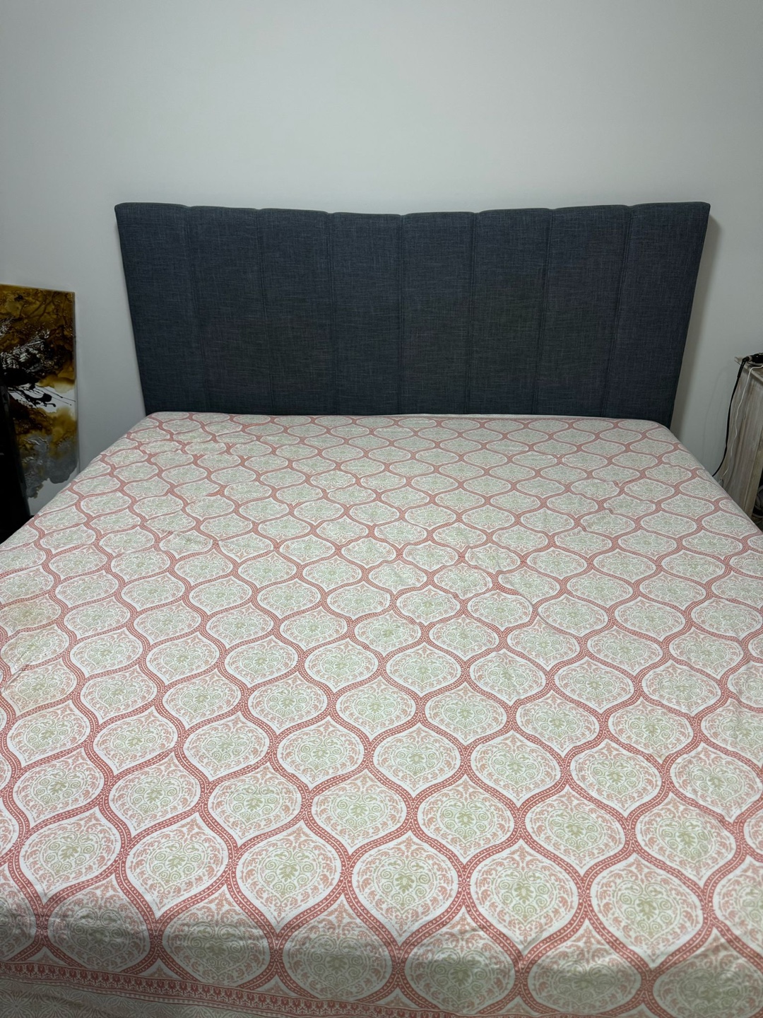 King Size Upholstered Bed Frame with Slatted Base - photo 3