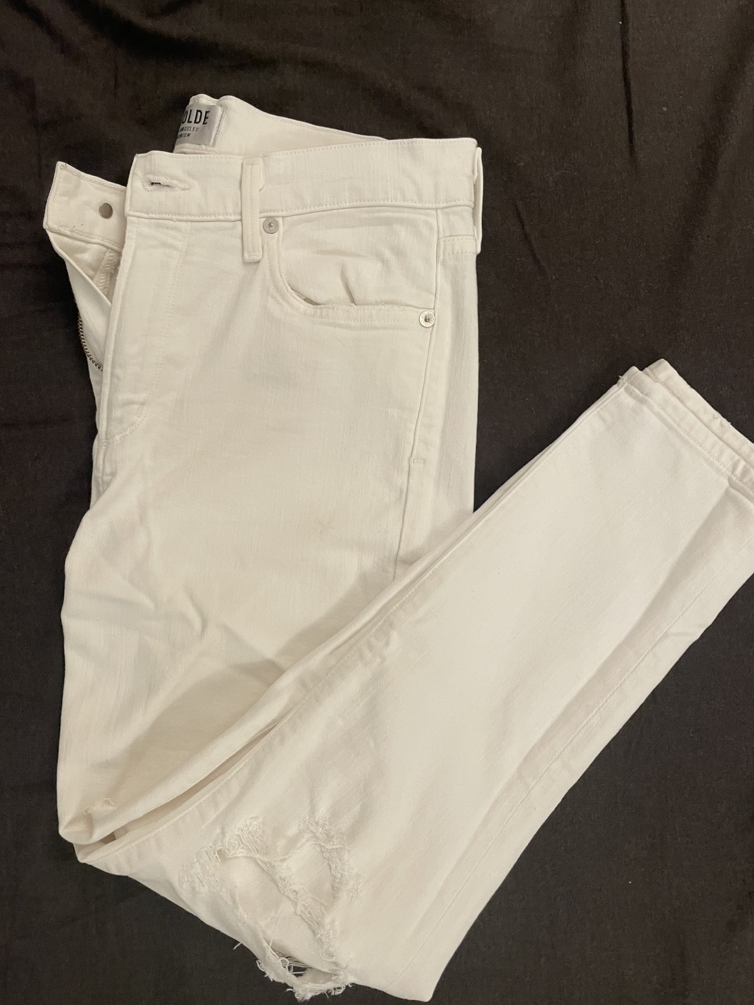 AGOLDE Sophie Crop White High Rise Jeans Size 28 - photo 2