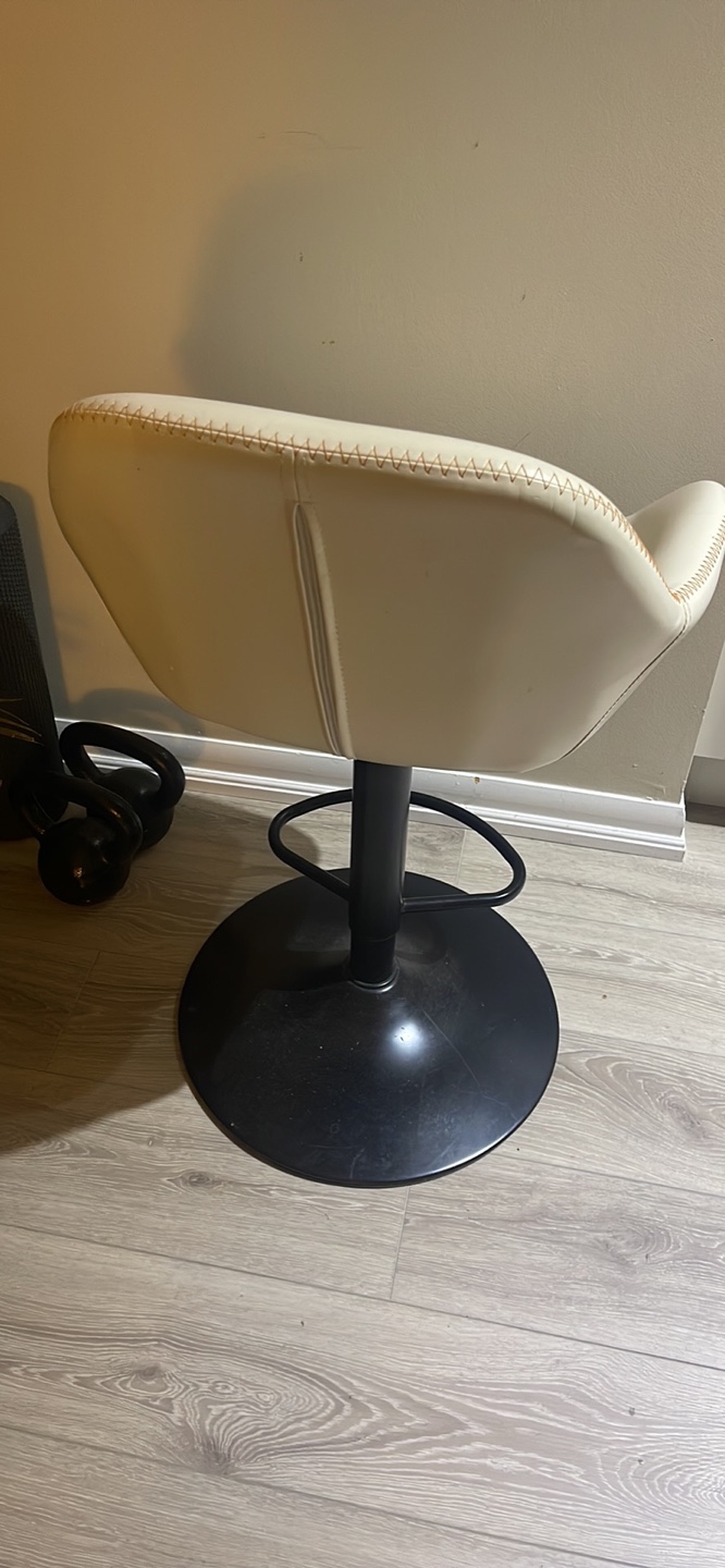 Off-White Swivel Bar Stool - photo 2