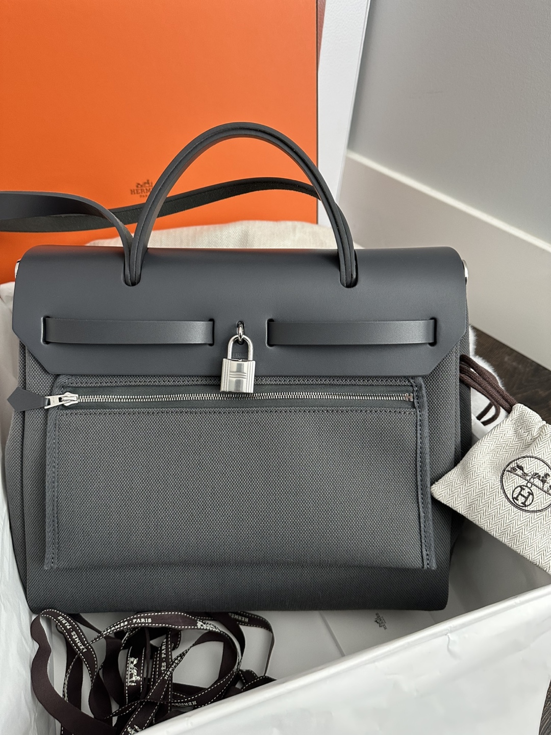 Hermes Herbag31 in Graphite Ardoise Color - photo 3