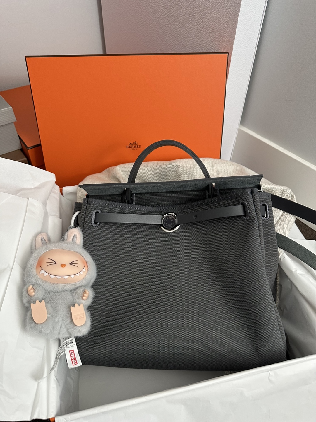 Hermes Herbag31 in Graphite Ardoise Color