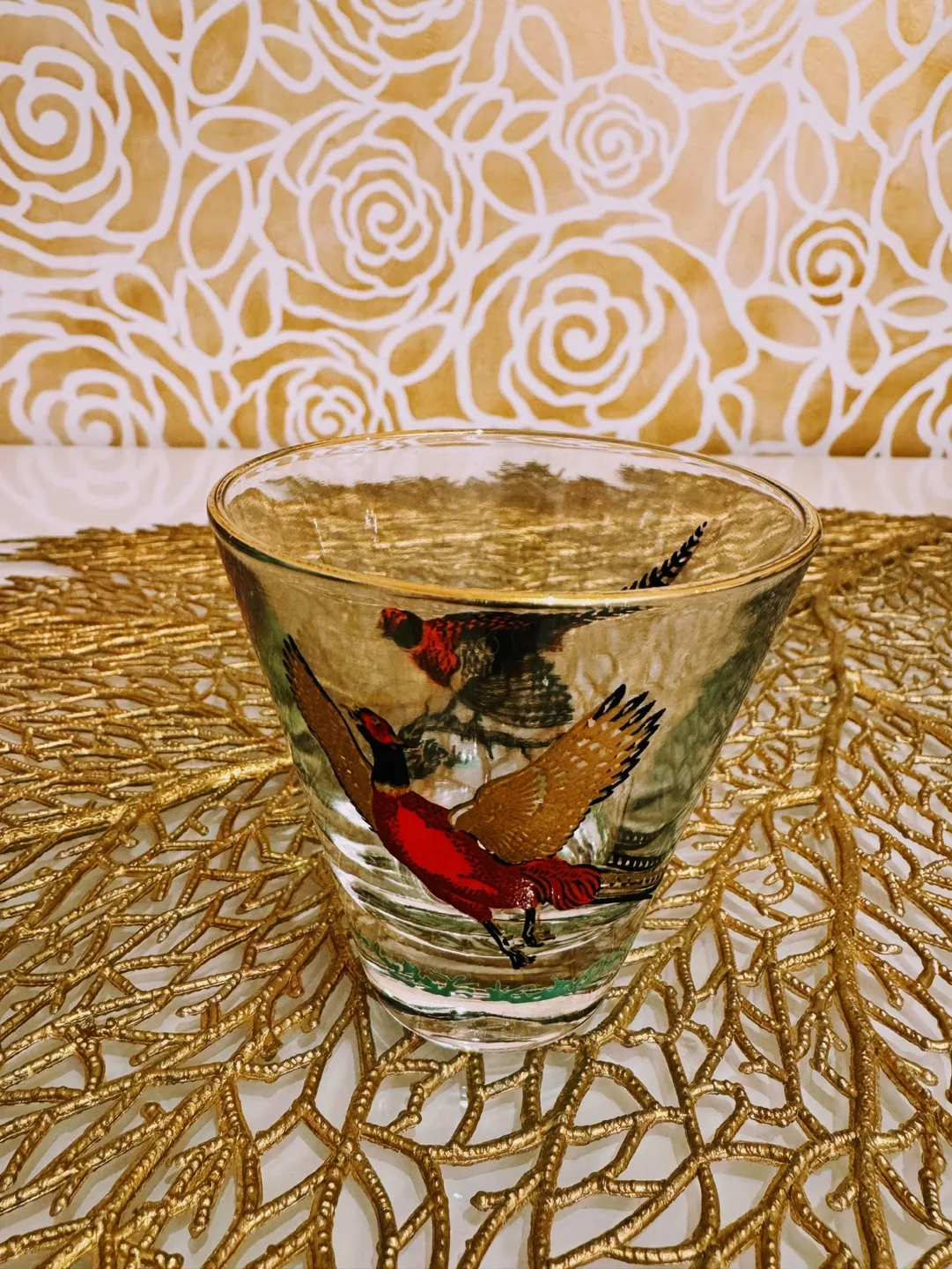 MIDCENTURY “GOLDEN PHEASANT” GLASSEWARES BY HAZEL ATLAS image indicator(2)