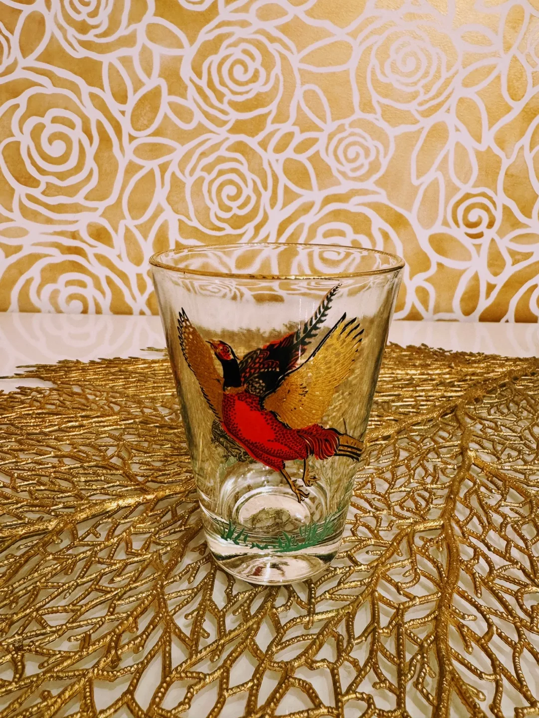 MIDCENTURY “GOLDEN PHEASANT” GLASSEWARES BY HAZEL ATLAS image indicator(5)