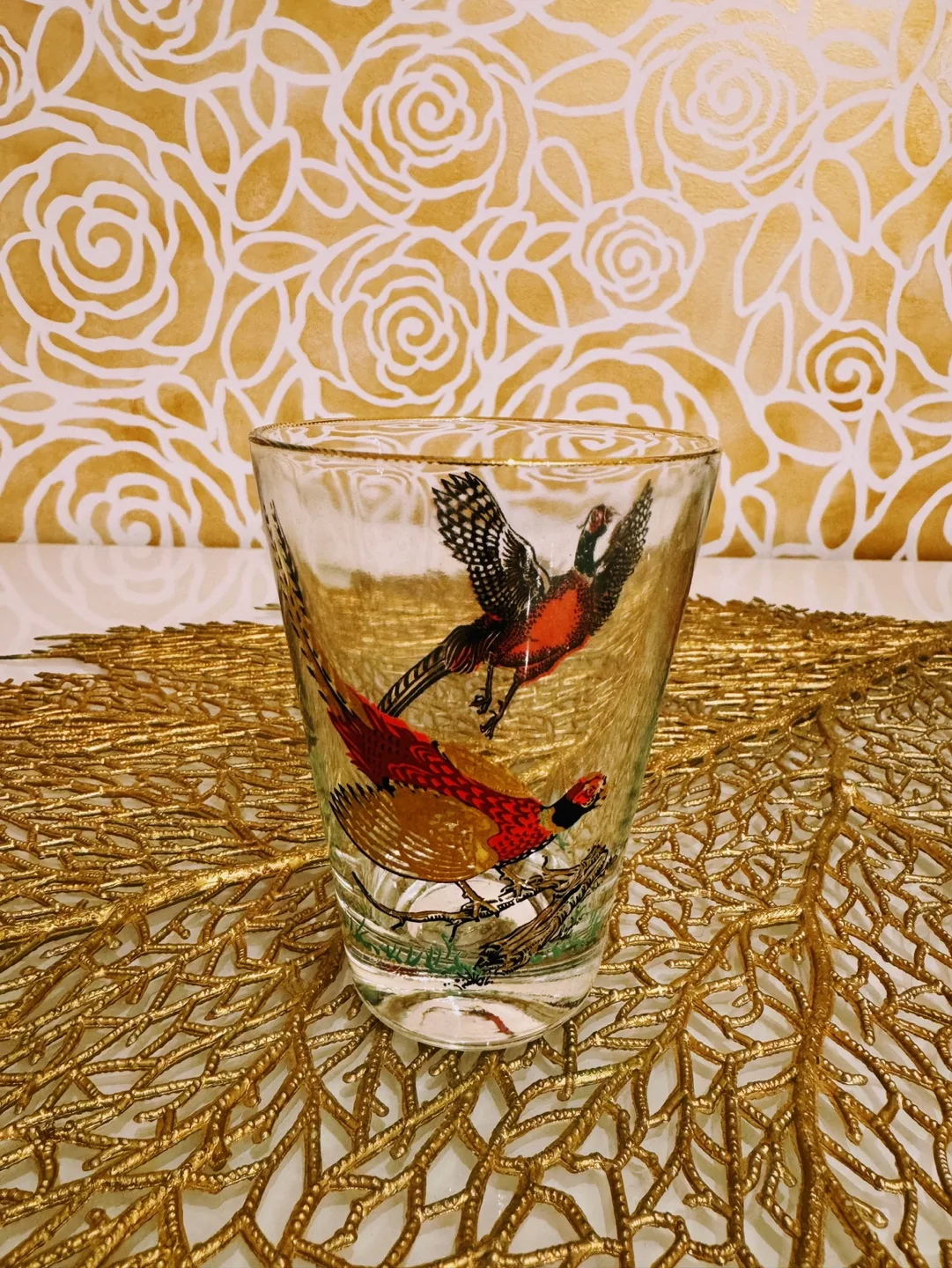 MIDCENTURY “GOLDEN PHEASANT” GLASSEWARES BY HAZEL ATLAS image indicator(6)