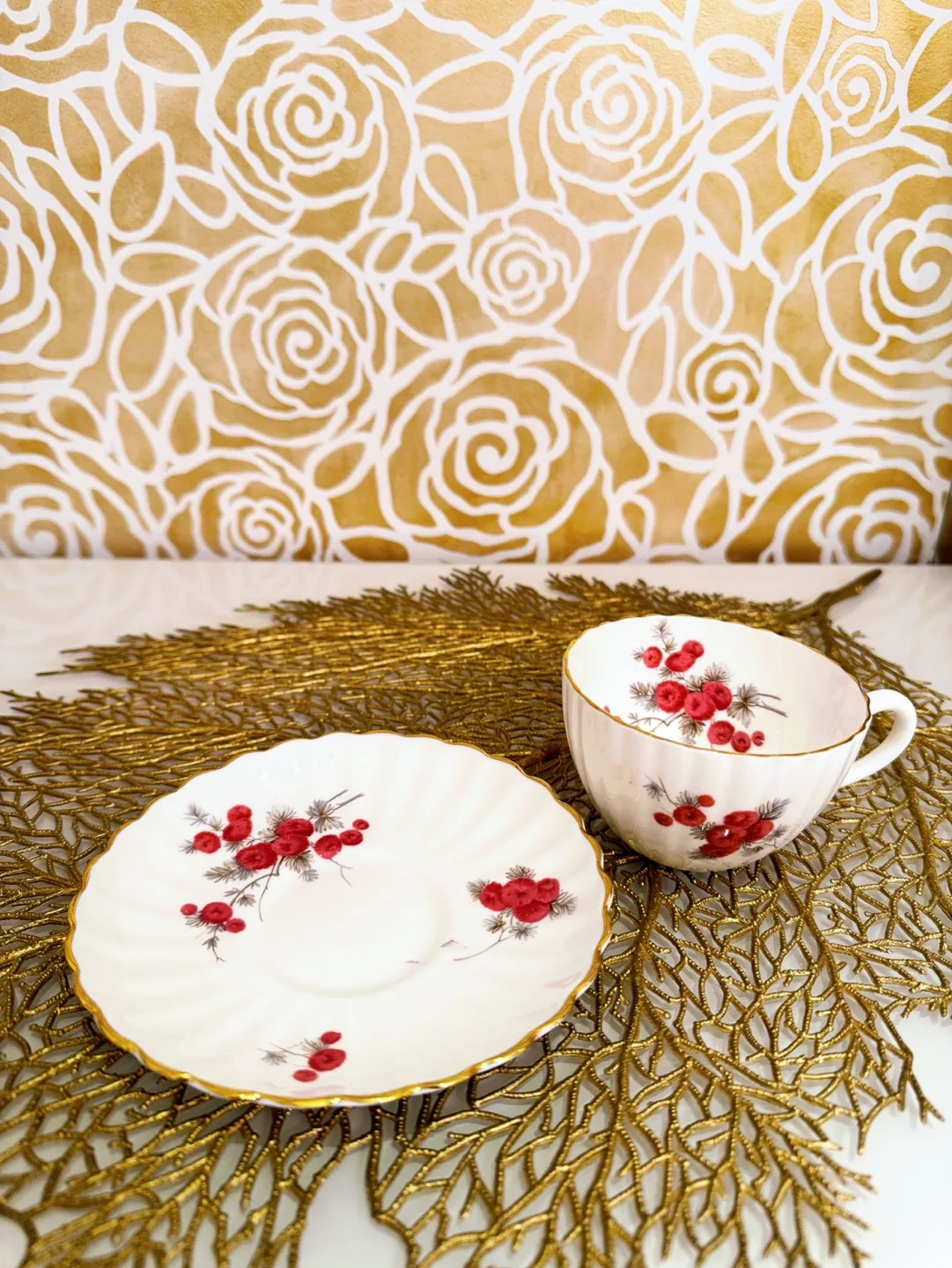 RARE Radford Fine Bone China Teacup and Saucer, 7310, England image indicator(3)