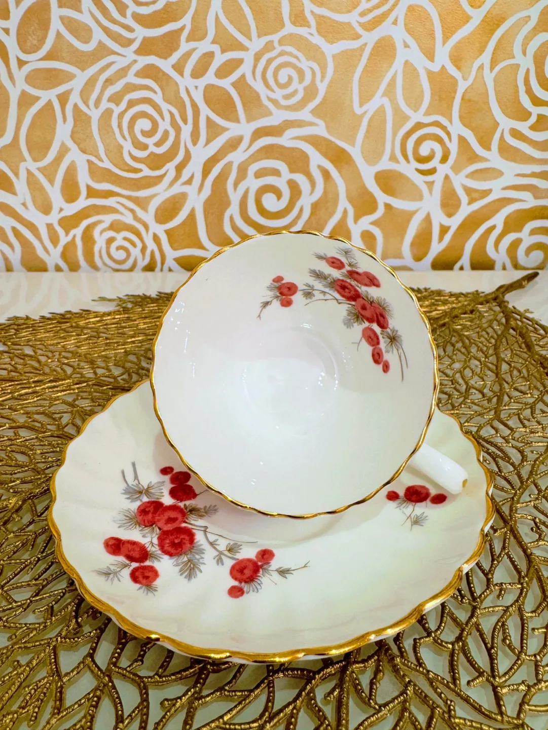 RARE Radford Fine Bone China Teacup and Saucer, 7310, England image indicator(2)