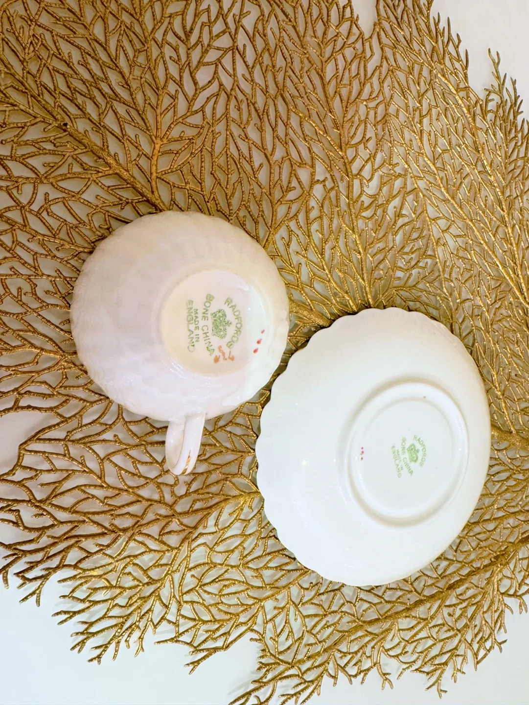 RARE Radford Fine Bone China Teacup and Saucer, 7310, England image indicator(4)