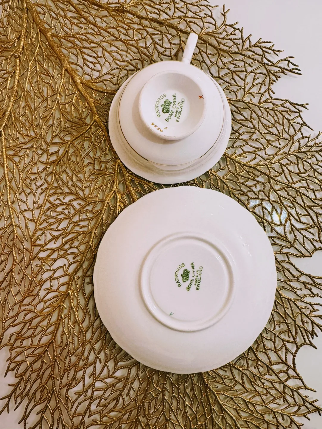 RARE Radford Chintz Paisley Teacup Saucer Set, 8554, England image indicator(5)