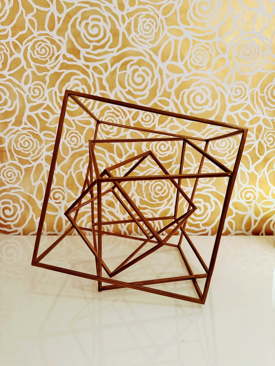 Geometric Brass Centerpiece Home Decor image indicator(6)