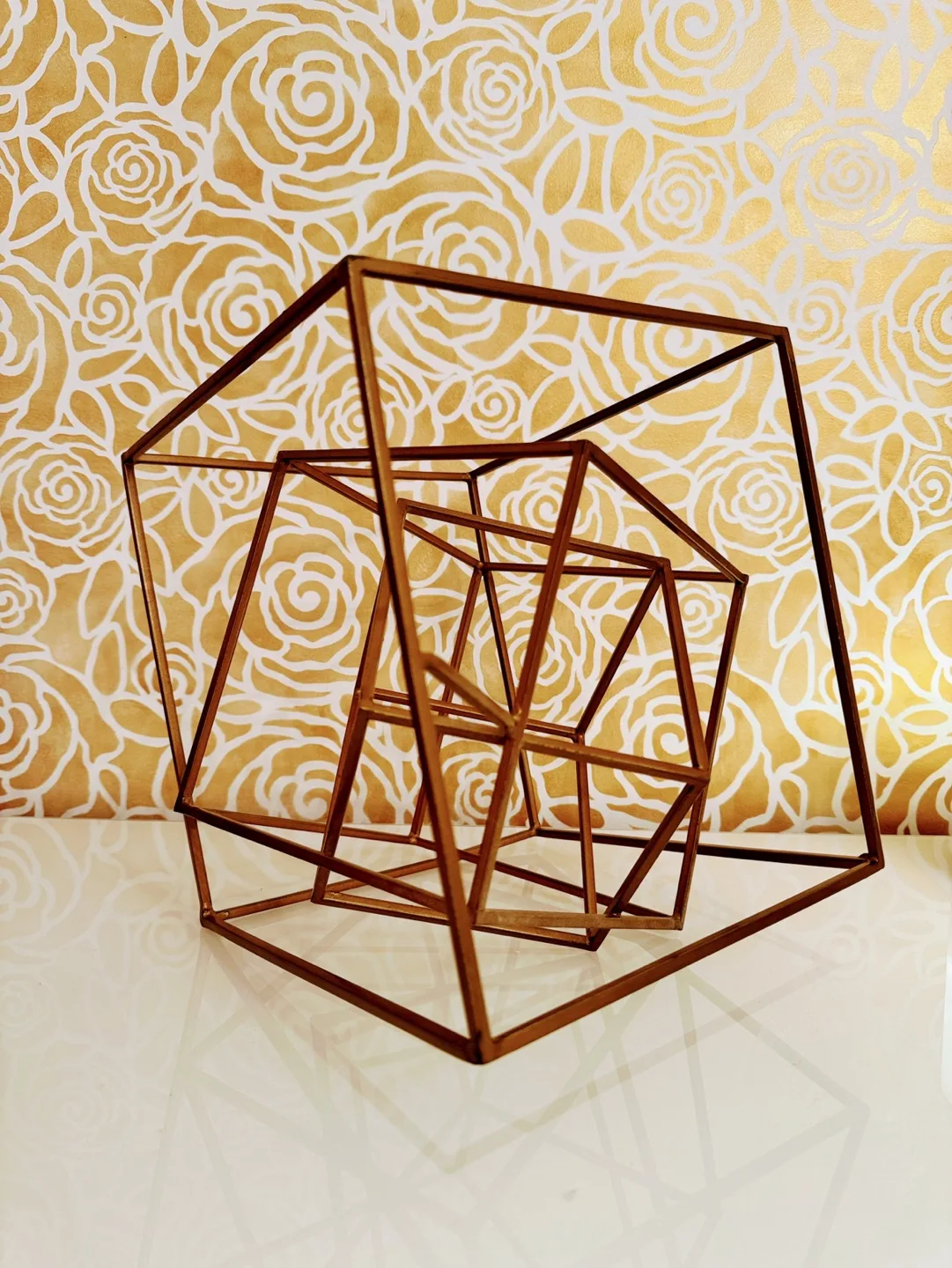 Geometric Brass Centerpiece Home Decor image indicator(4)