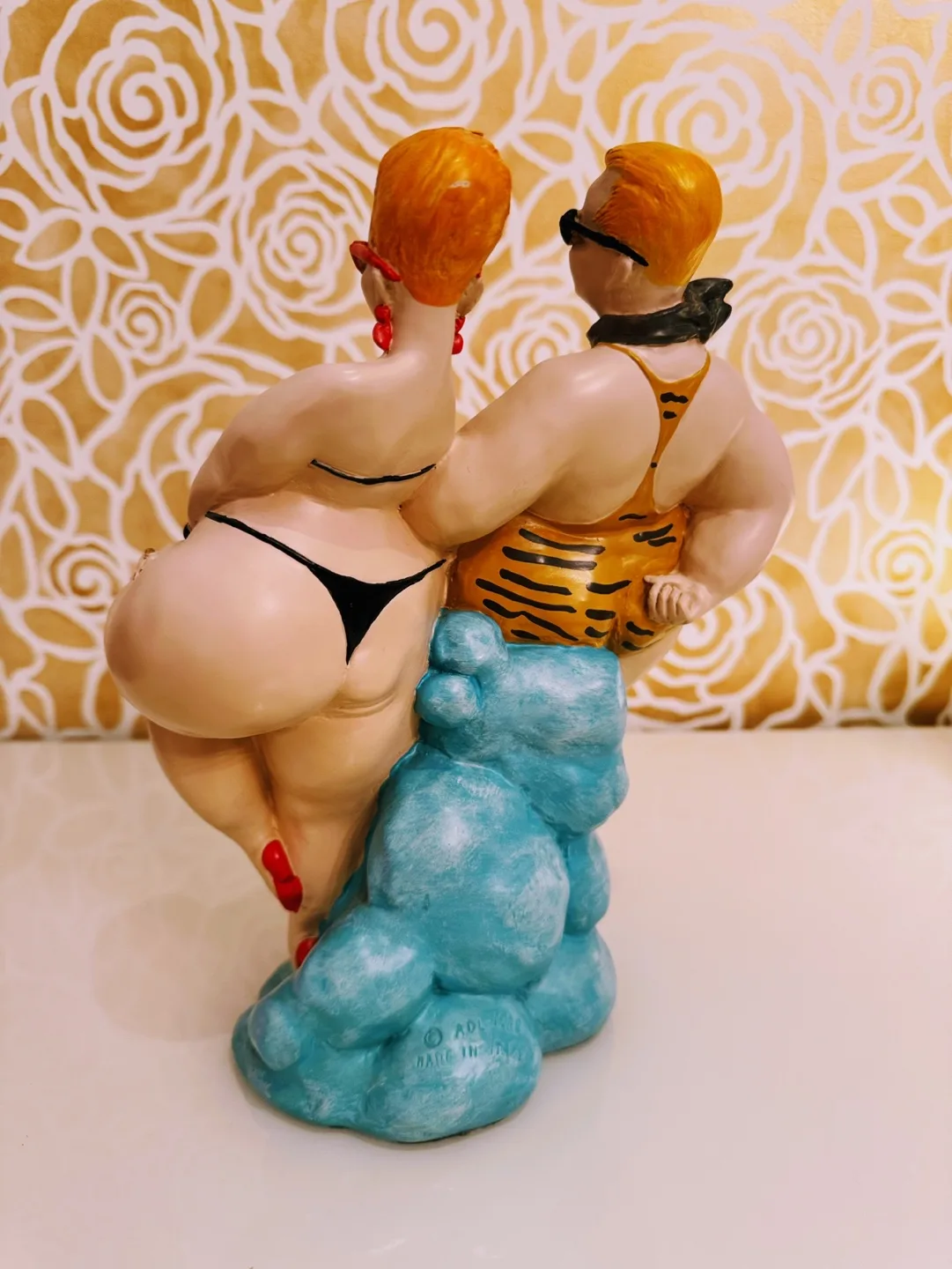 Emilio Casarotto Collectible Chubby Beach Couple, Signed. image indicator(3)