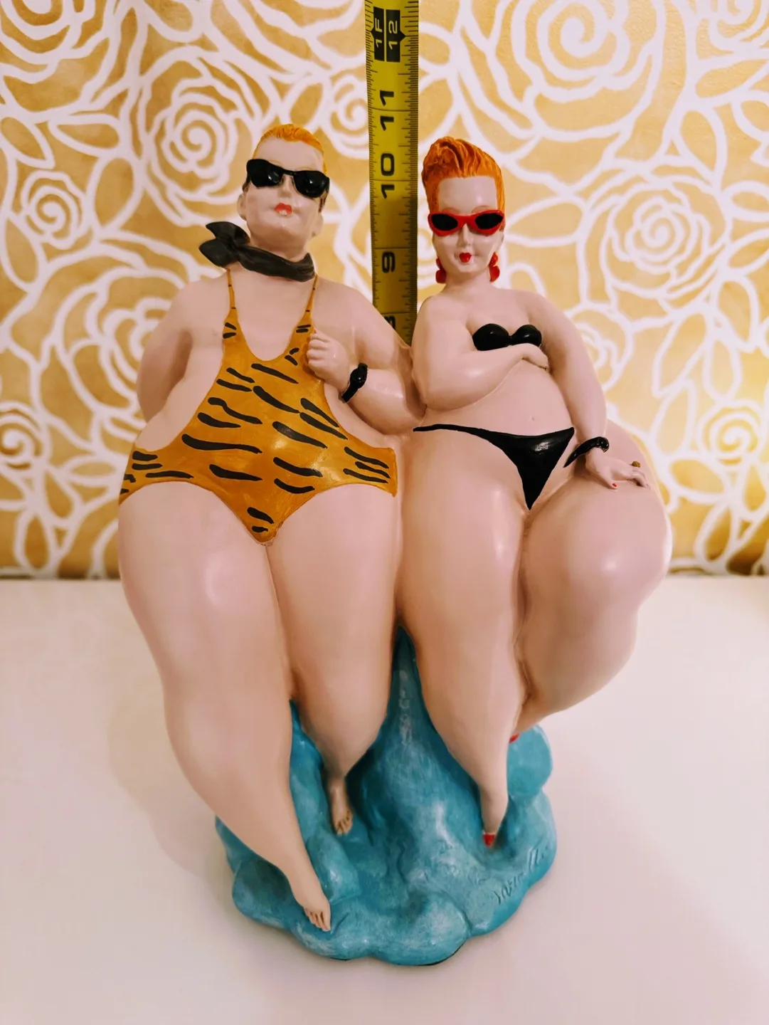 Emilio Casarotto Collectible Chubby Beach Couple, Signed. image indicator(8)