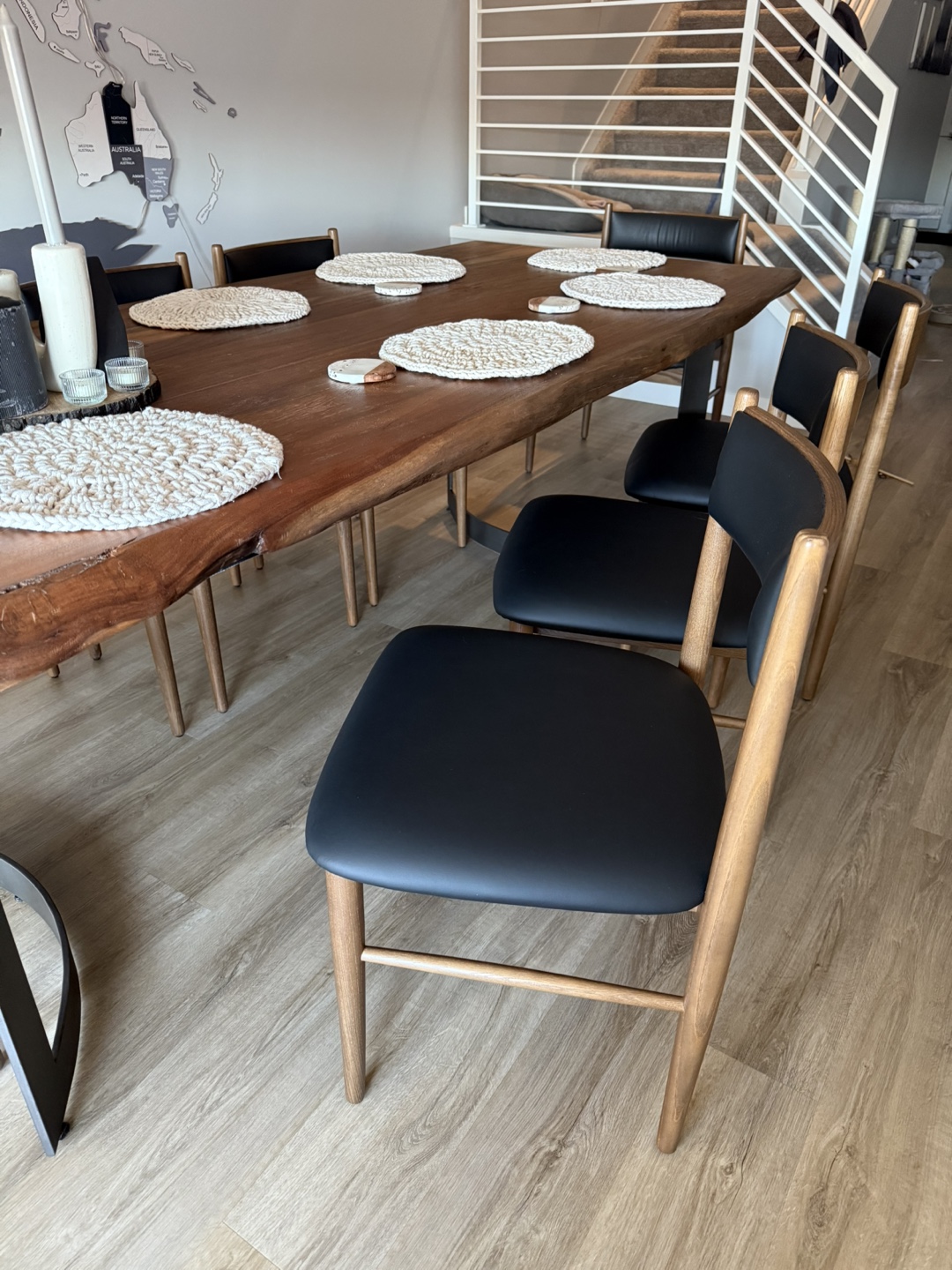 6 Leather Dining Chairs - photo 2
