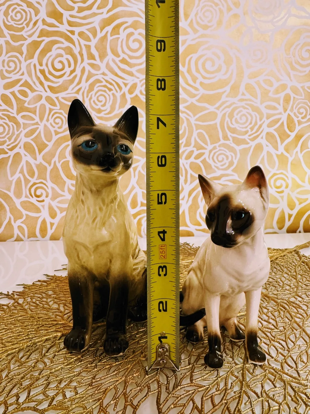 Vintage Japanese Porcelain Siamese Cat Figurines, Set of 2 image indicator(8)