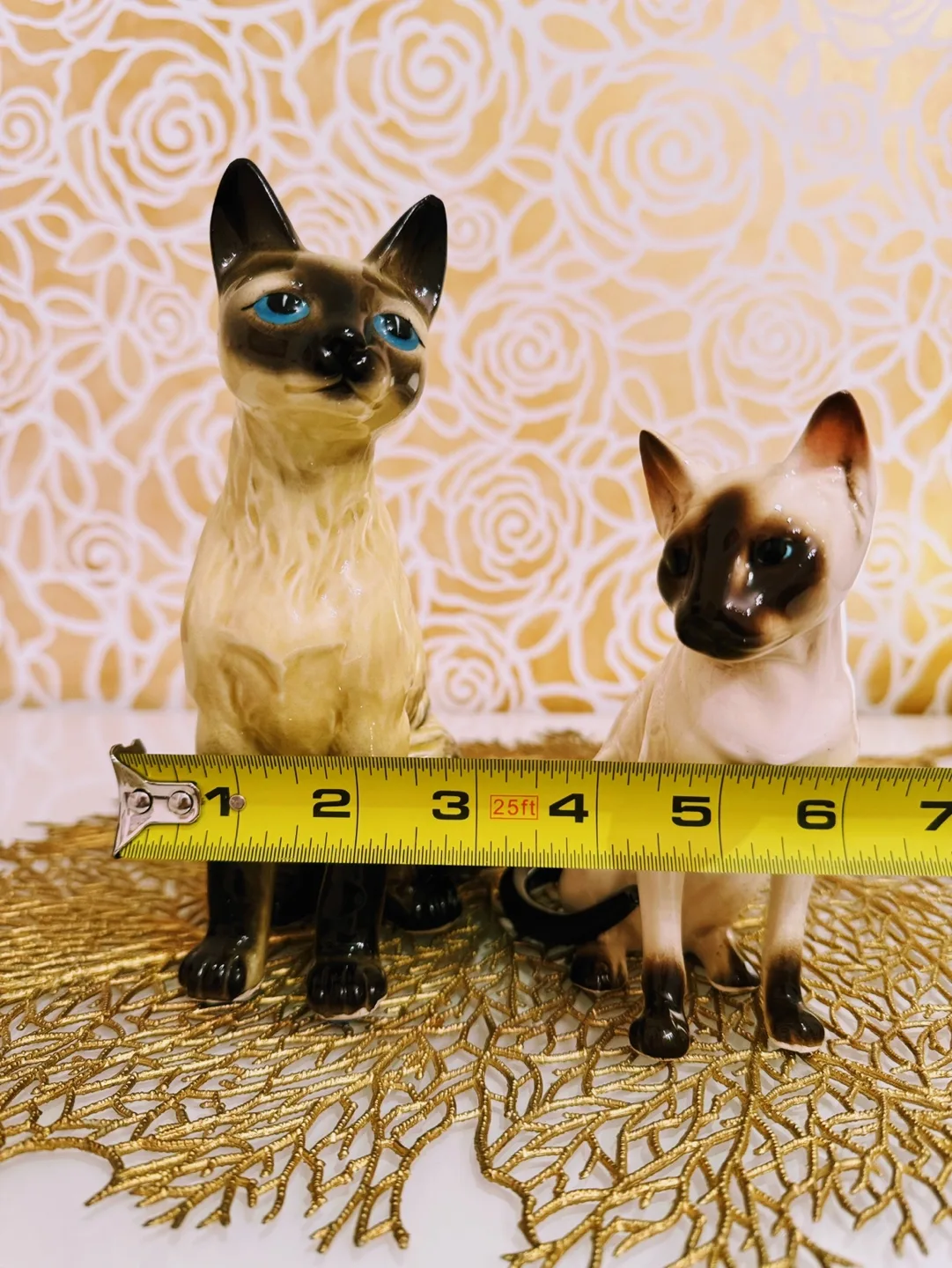 Vintage Japanese Porcelain Siamese Cat Figurines, Set of 2 image indicator(9)