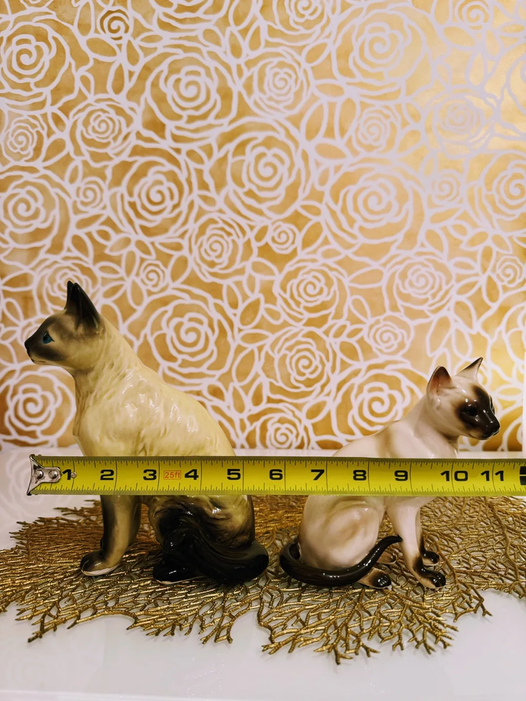 Vintage Japanese Porcelain Siamese Cat Figurines, Set of 2 image indicator(10)