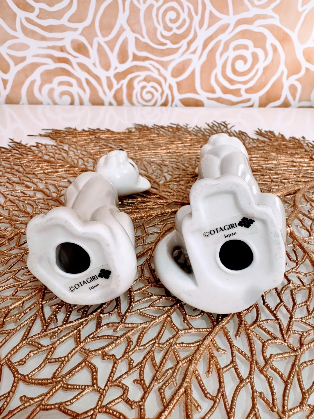 Vintage White Smokey Grey Siamese Cat Figurines, Otagiri Japa image indicator(6)