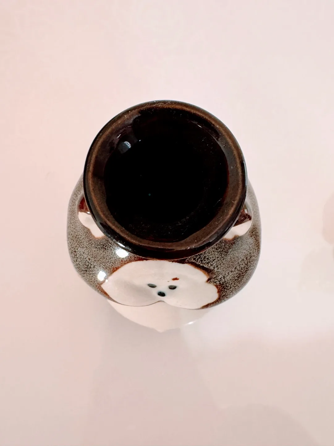 Vintage Japanese Tanuki Sake Bottle Raccoon Figurine Set image indicator(7)