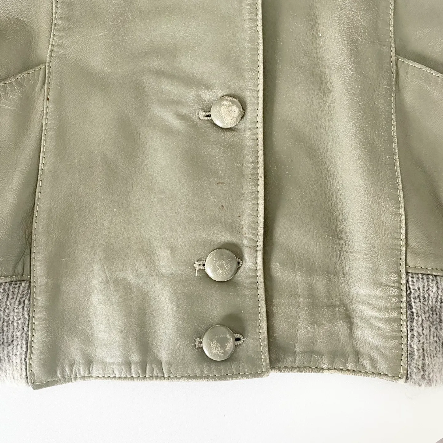 Vintage Leather and Mohair Jacket /Cardigan image indicator(5)