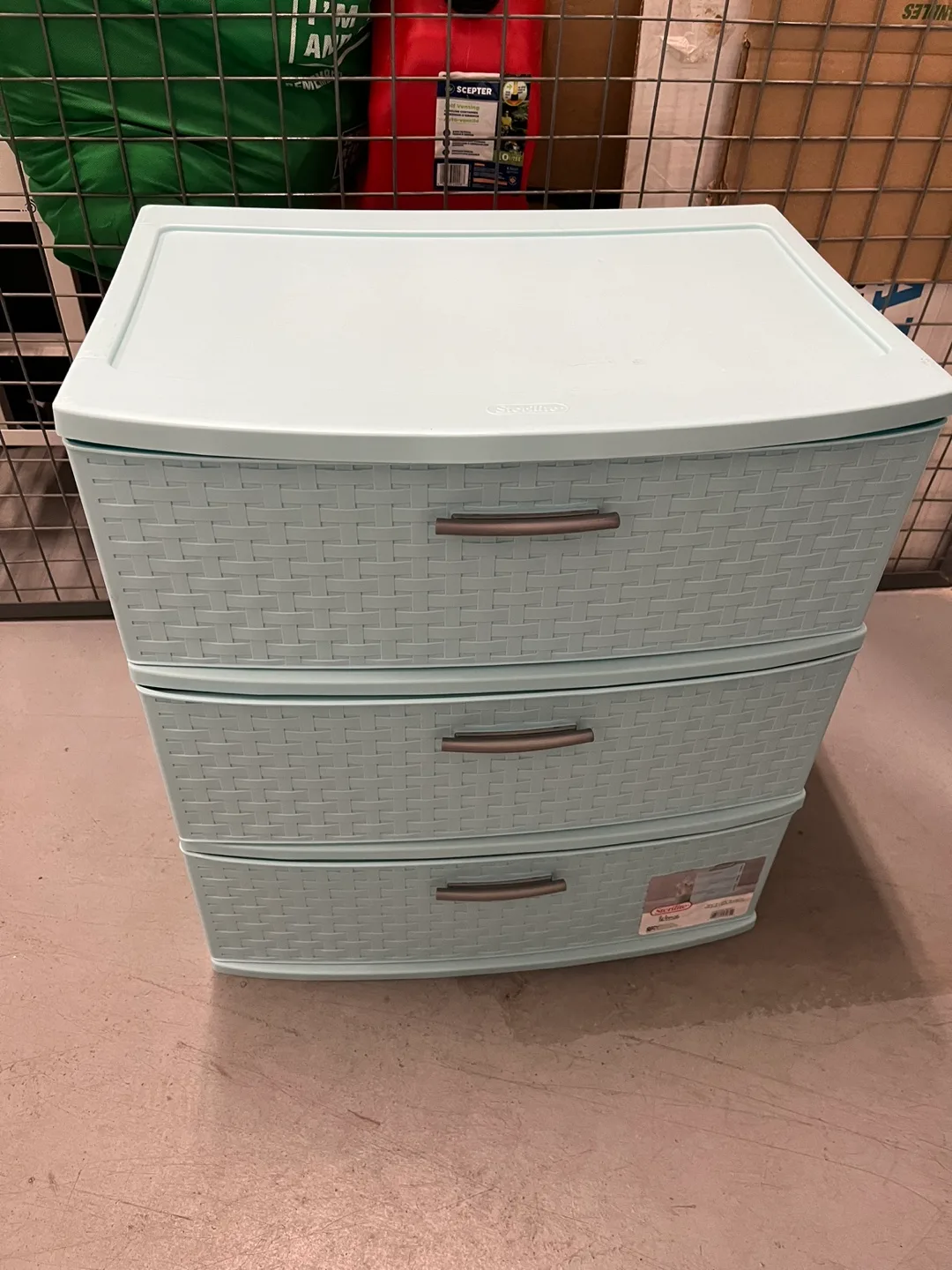 Sterilite 3-Drawer Storage Unit - Light Blue image indicator(2)