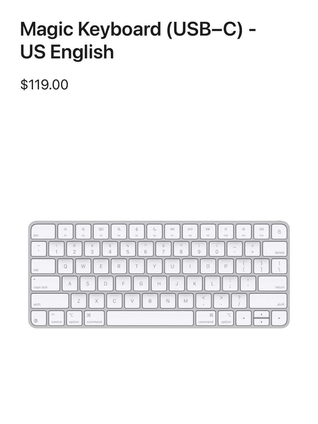 Apple Magic Keyboard (USB-C) - US English