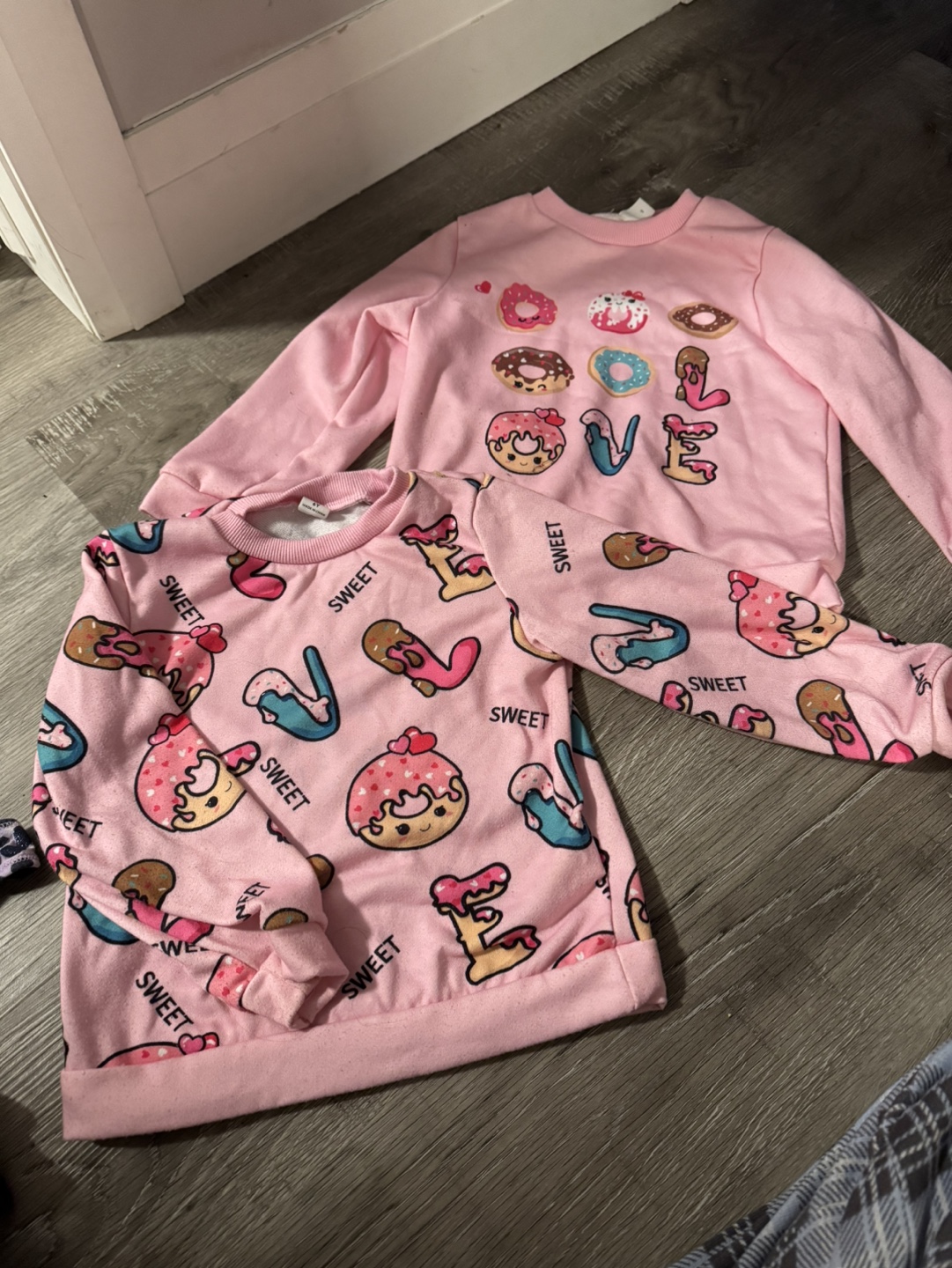 Three Girls' Donut Sweaters size 6