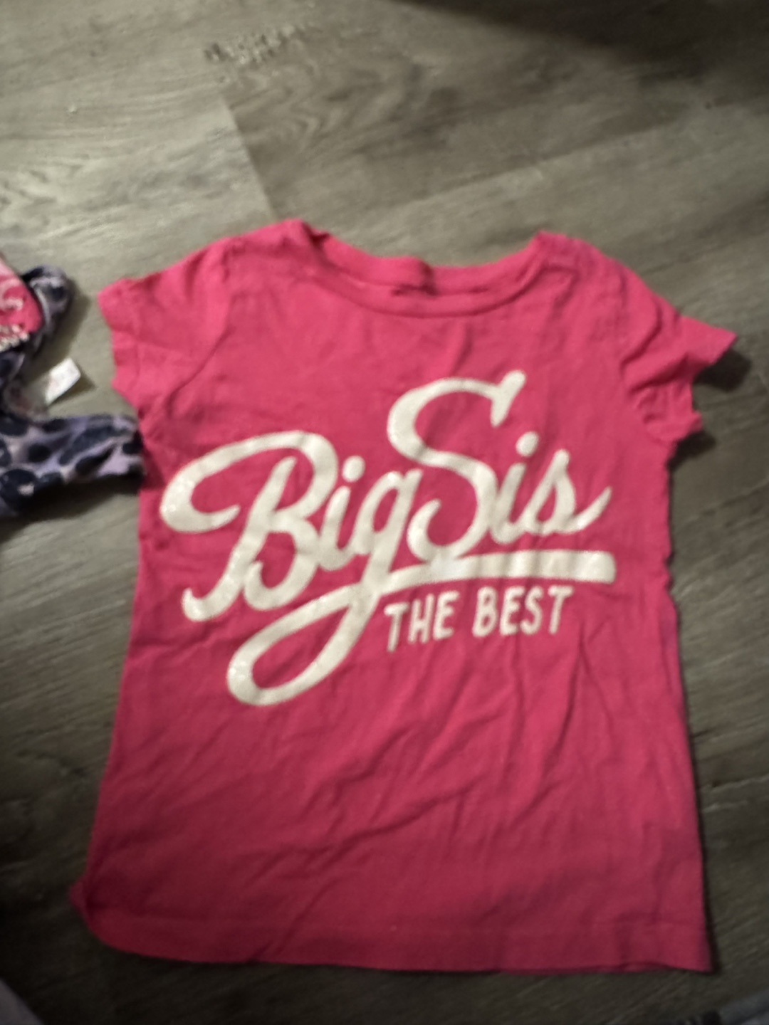 Girls Pink Big Sis T-Shirt