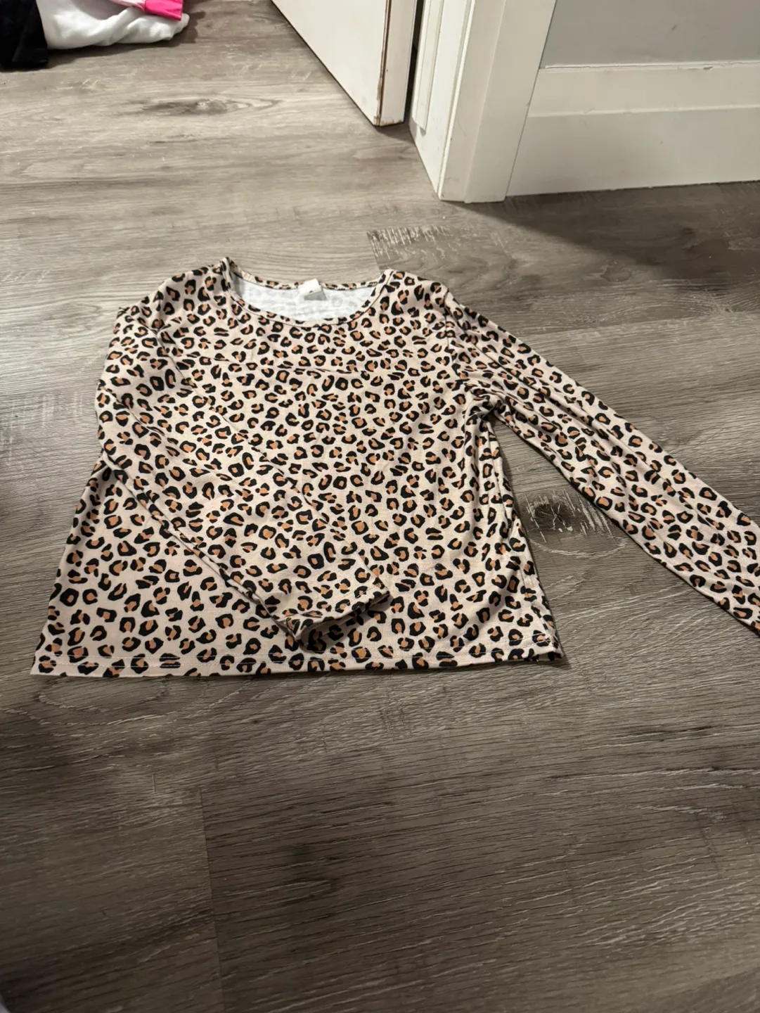 Girls' Purple Leopard Print Dress and Long Sleeve Shirt Set image indicator(2)